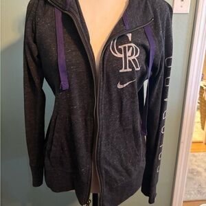 Nike Women's Black and Purple Colorado Hoodie